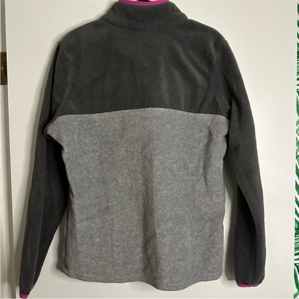 Columbia Charcoal Gray & Magenta Half-Snap Fleece Pullover (L) - Picture 6 of 9
